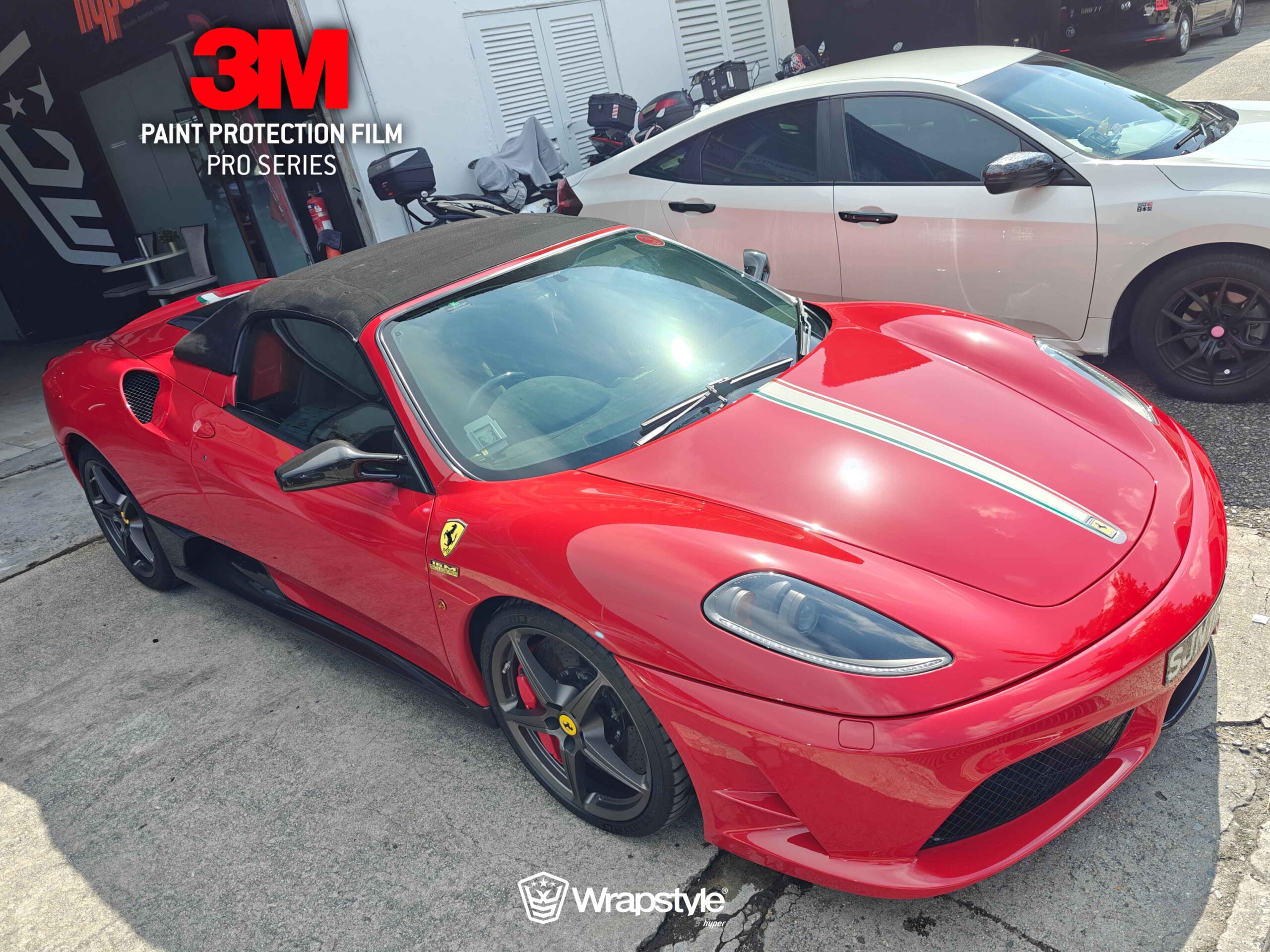 Best Car Wrap Singapore_Wrapstyle by Hyper 21_Ferrari F430 Scuderia Spider _3M Pro 200 Series Gloss PPF