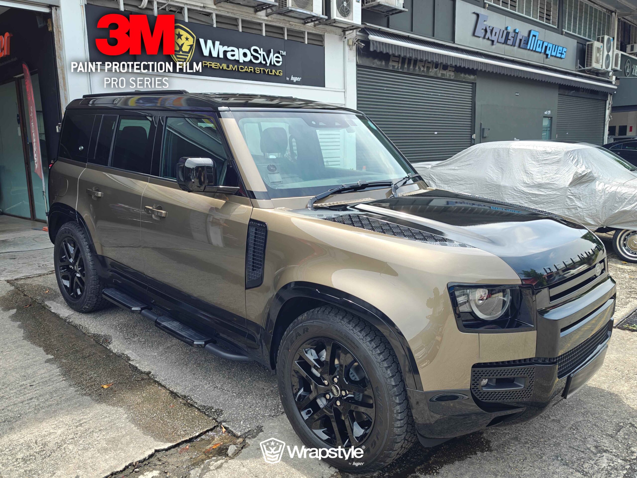 Best Car Wrap Singapore_Wrapstyle by Hyper 21_LandRover Defender 110_3M PRO 150 PPF and Partially Black_8